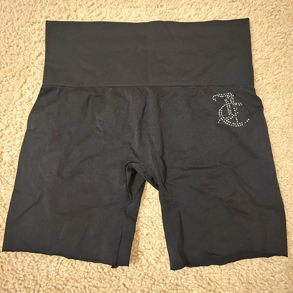 Juicy Couture Black Rhinestone Bike Shorts
